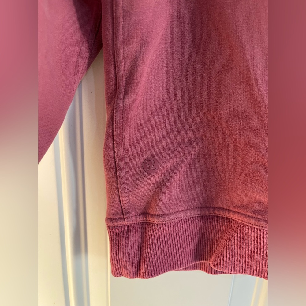 LULULEMON All Yours Crew Sweatshirt Women’s M Pink Terry Athletic Gym Activewear - Picture 6 of 9